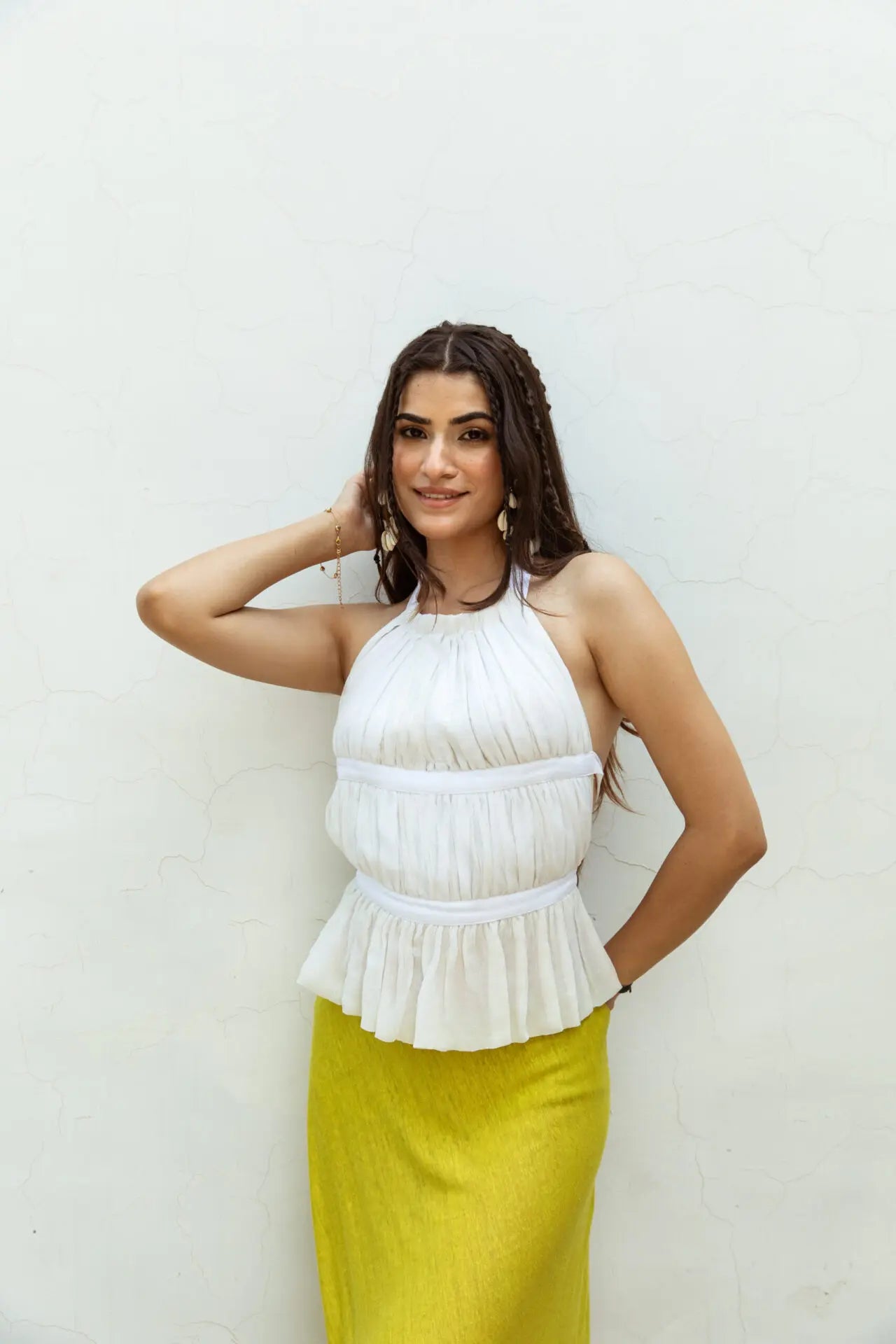 AVNEET KAUR IN OUR KIRYA IVORY BACKLESS TOP