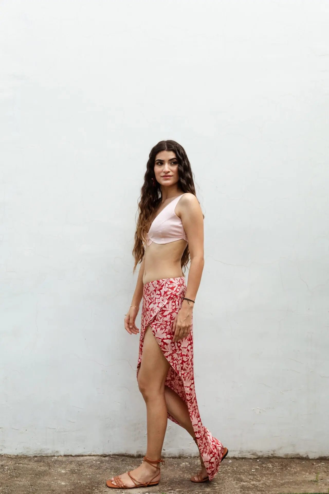 ERDEM PRINTED WRAP SKIRT