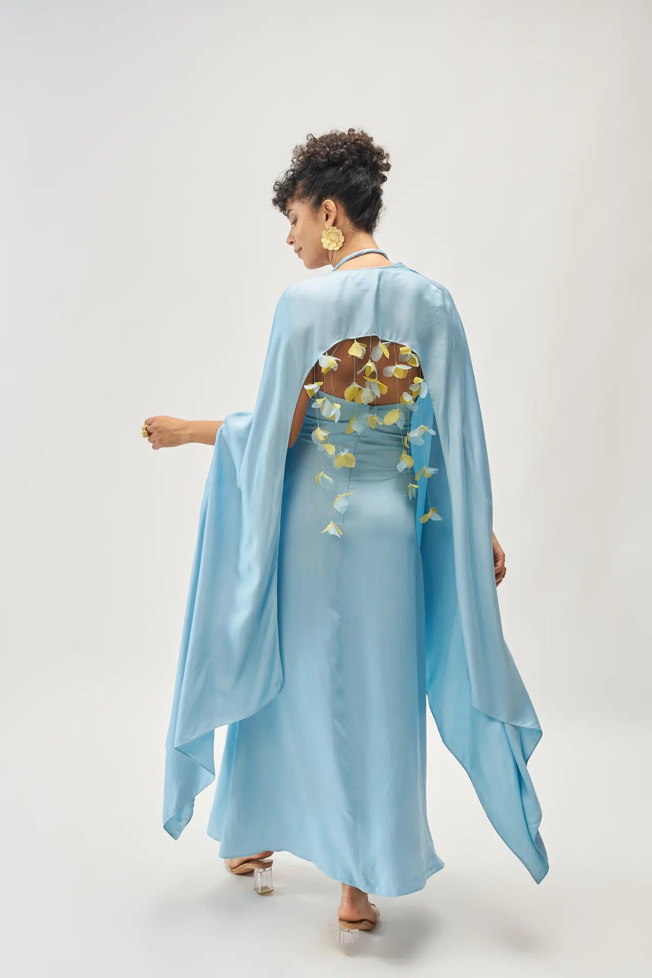 THE POWDER BLUE DRESS WITH COVER UP