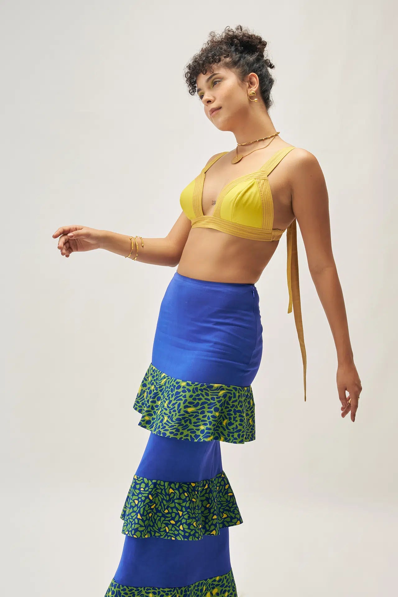 SOLACE PRINTED TIER SKIRT
