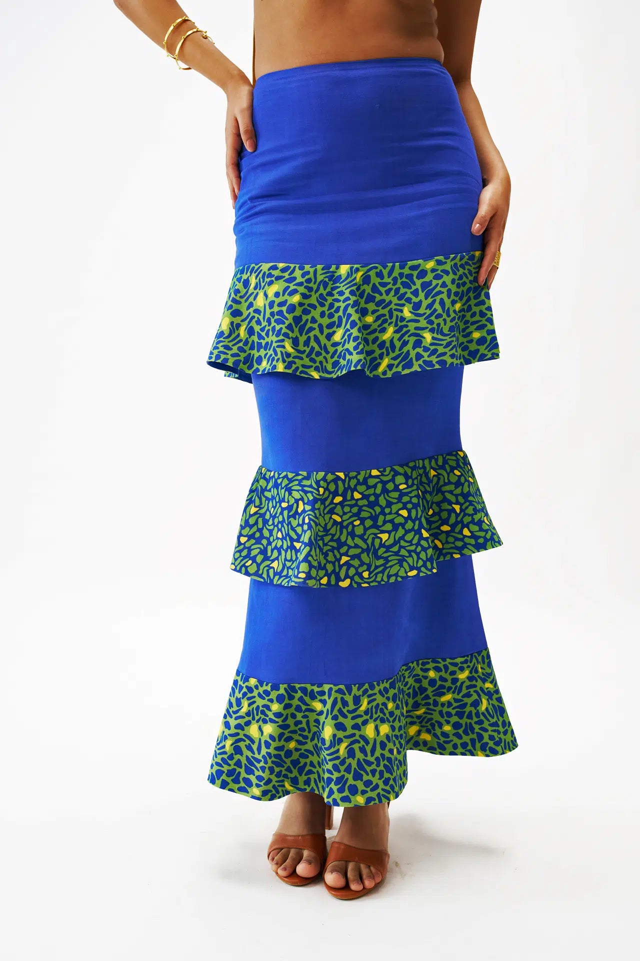 SOLACE PRINTED TIER SKIRT