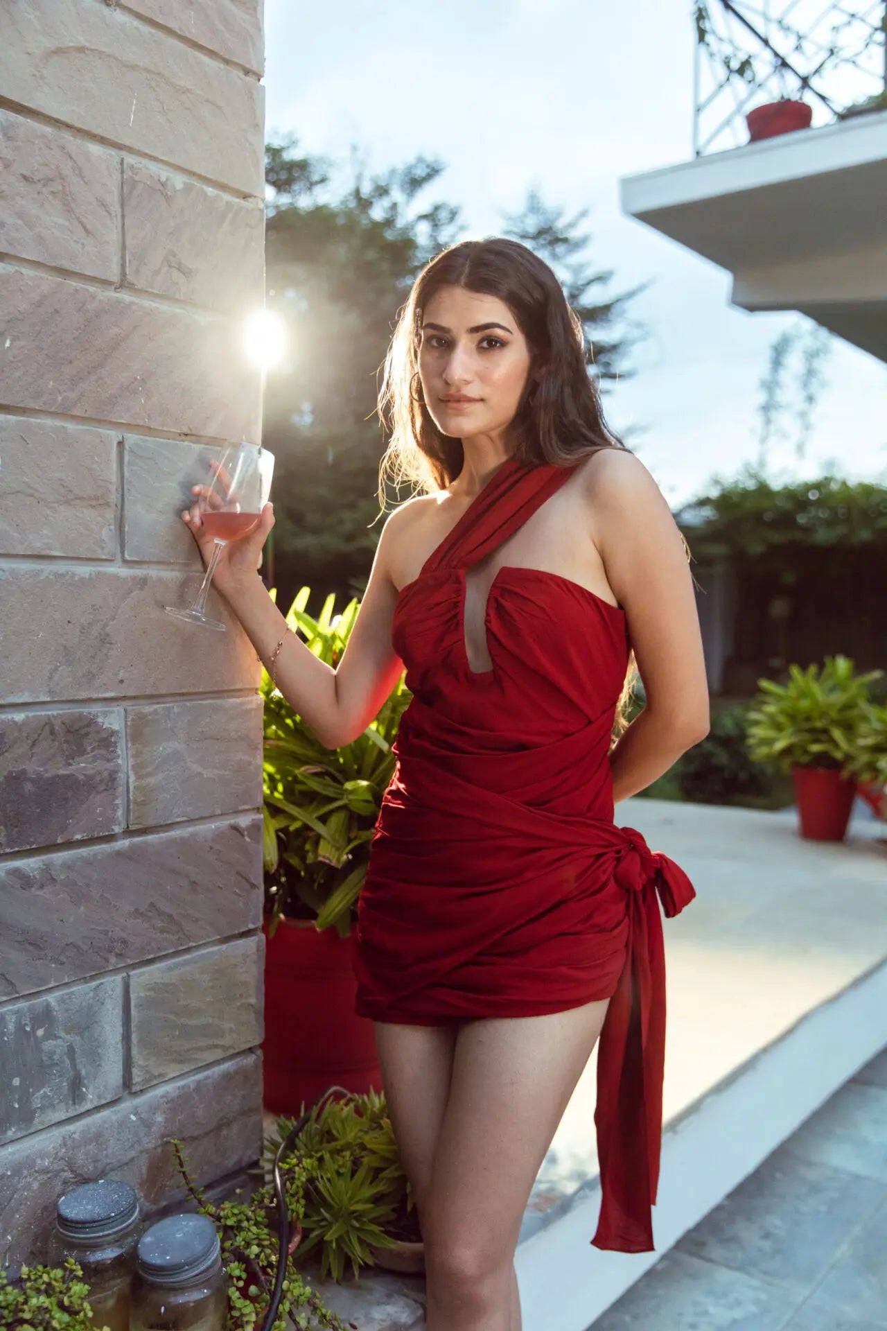 KRYSTLE D'SOUZA IN OUR ILYA RED MINI DRESS