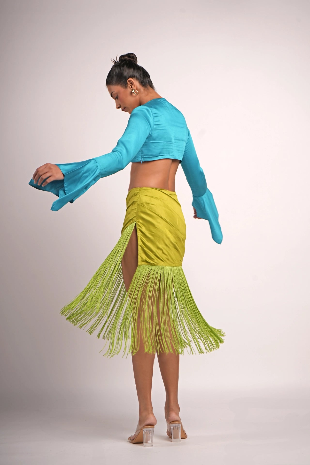 PALM SALSA FRINGE SKIRT