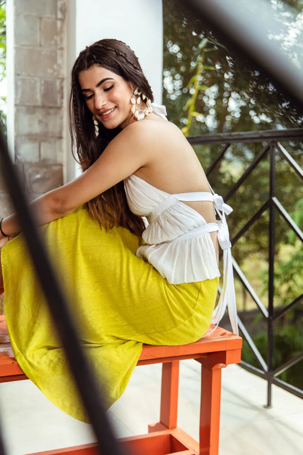 AVNEET KAUR IN EVE SHEER KNIT SKIRT