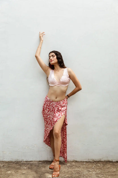 ERDEM PRINTED WRAP SKIRT