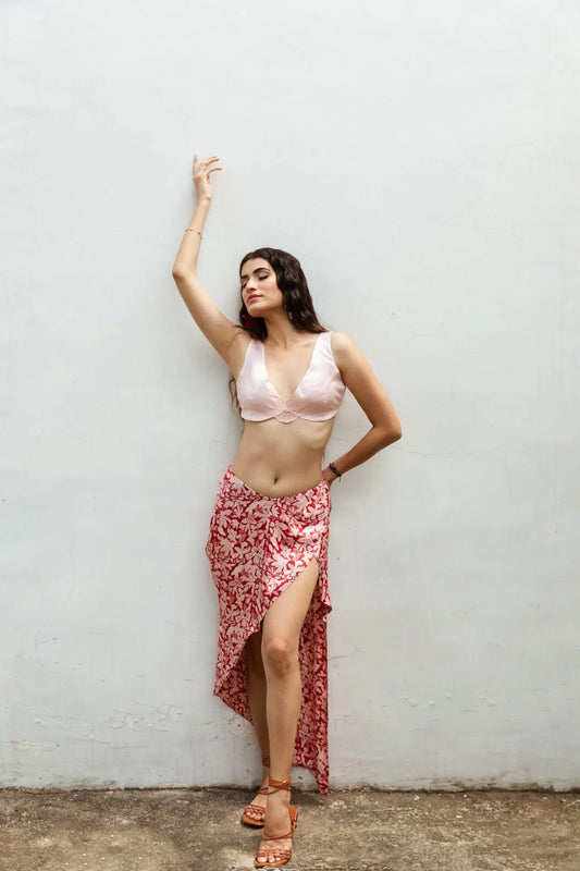 ERDEM PRINTED WRAP SKIRT