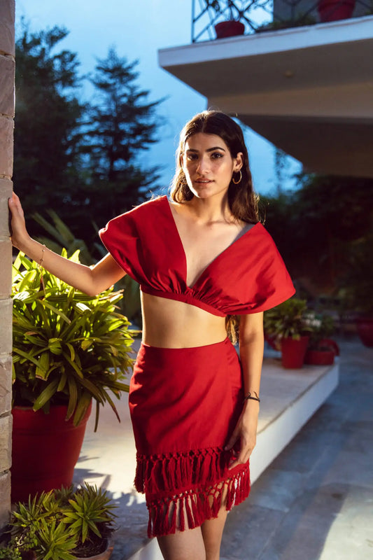 RED FRINGED CHARM