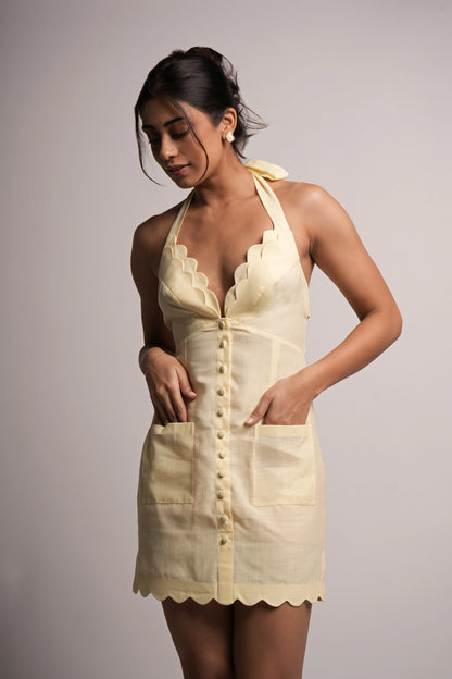 IRINA BUTTER YELLOW COTTON DRESS