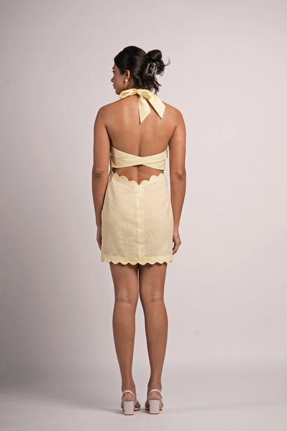 IRINA BUTTER YELLOW COTTON DRESS