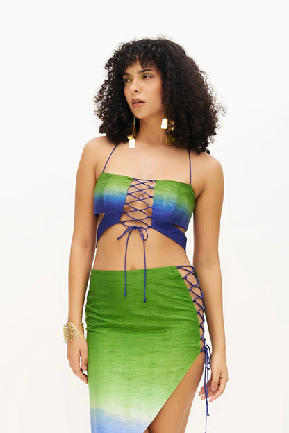 KATY CRISS-CROSS OMBRE TOP