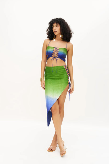 JINX ASYMMETRIC CRISS CROSS SKIRT