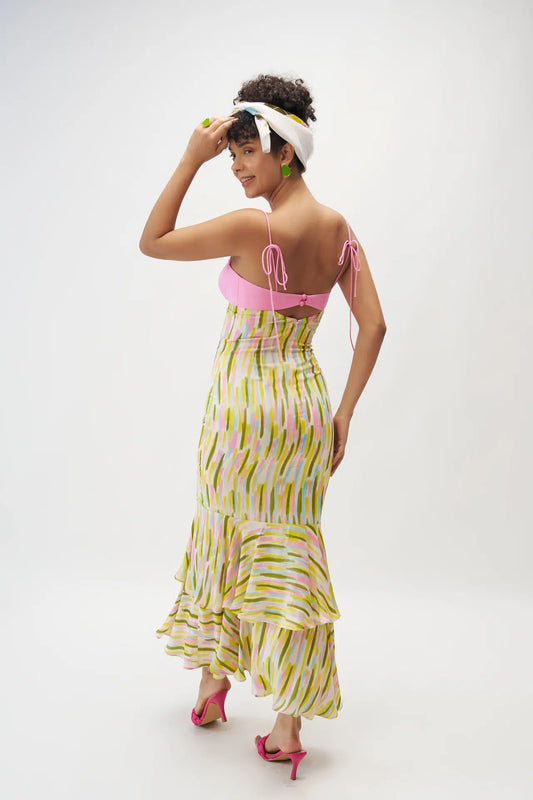 PALOMA PRINTED MAXI TIERED DRESS