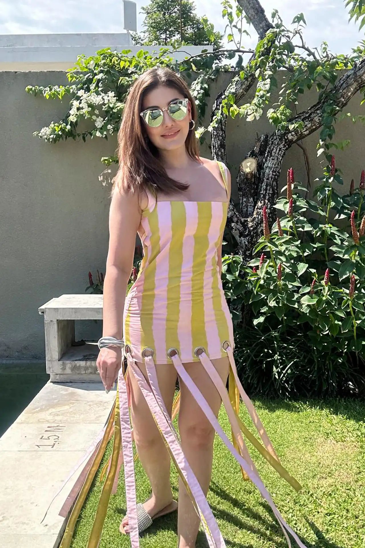 SHEFALI JARIWALA IN OUR STINA MINI FRINGES DRESS