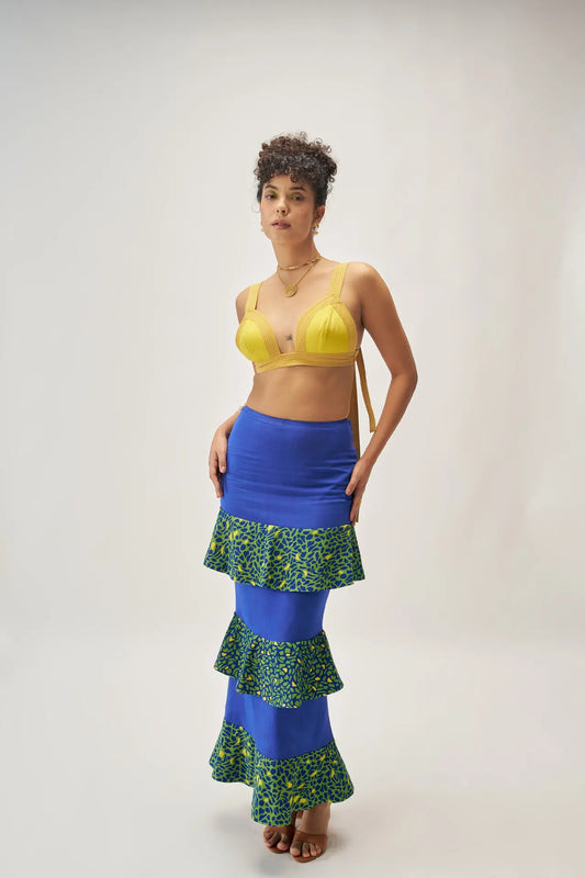 SOLACE PRINTED TIER SKIRT