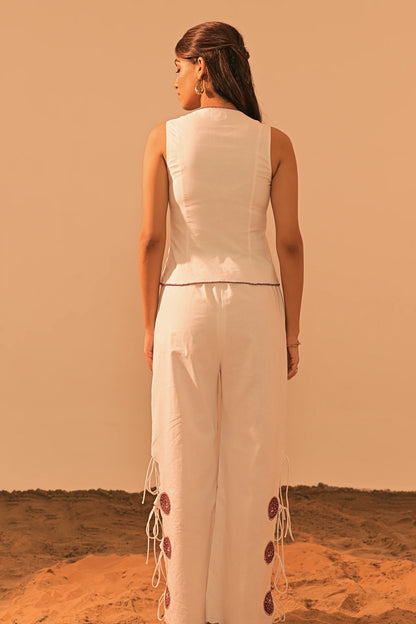 TIMA BOATNECK EMBROIDERED TOP