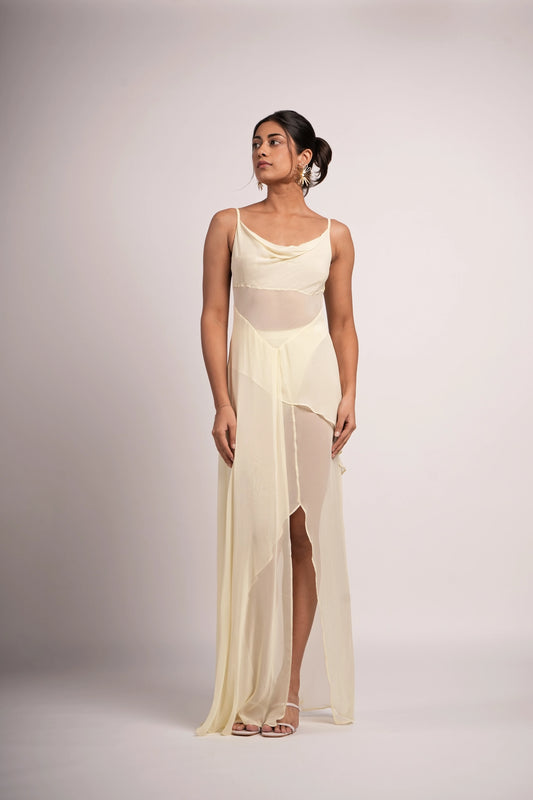 ALBA SHEER MAXI DRESS (BIKINI BRIEF INCLUDED)