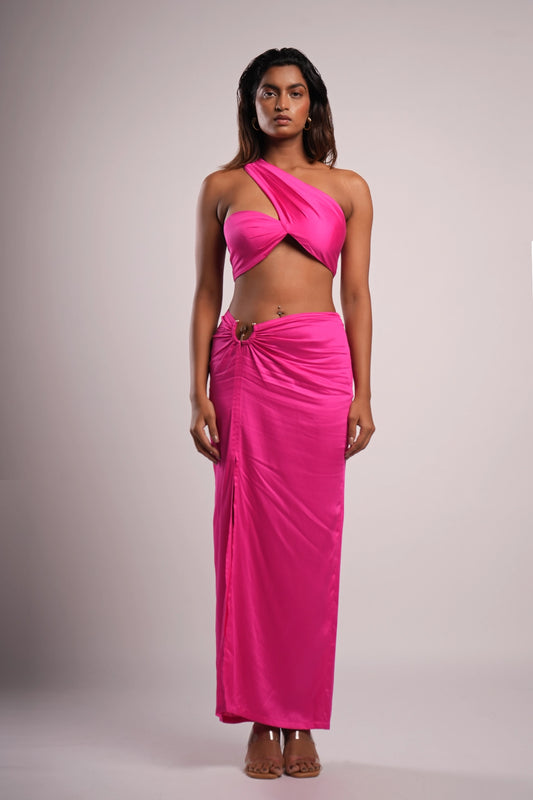 MEG TRIM SATIN SKIRT