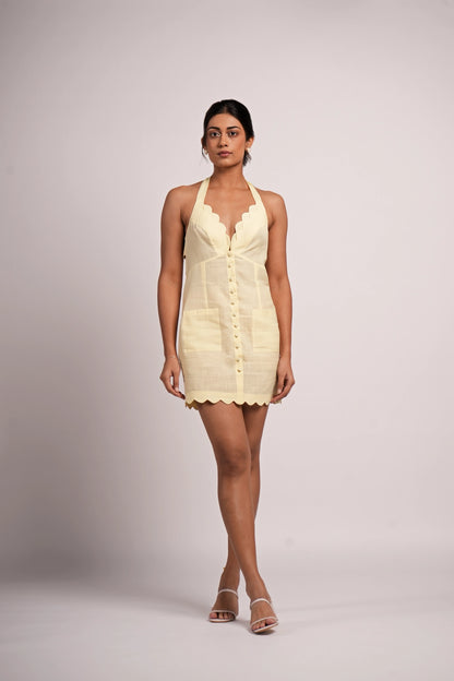 IRINA BUTTER YELLOW COTTON DRESS