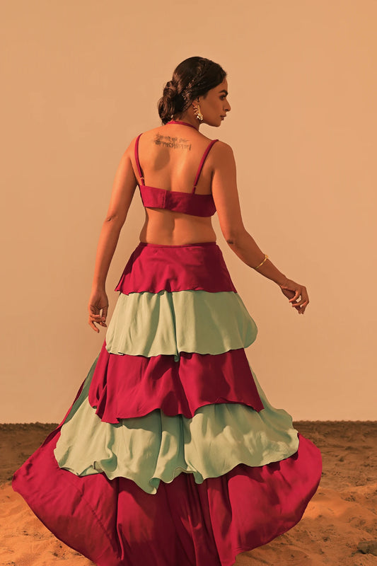 NADINE TIERED MAXI SKIRT