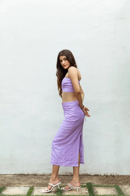 RUMI MIDI GATHERED SKIRT