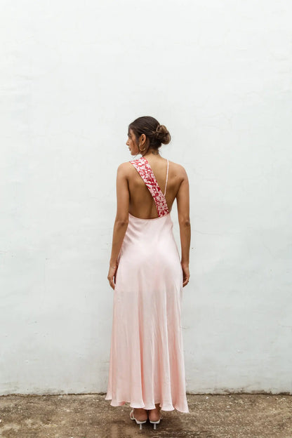 SILVIA MAXI SOLID-PRINT DRESS